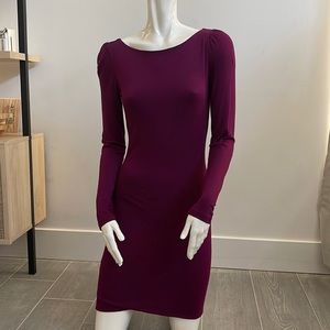 Firenze Eggplant Open Back Dress